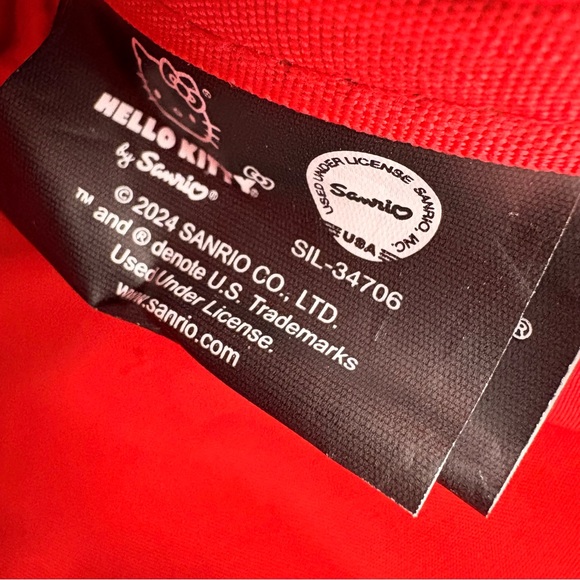 Hello Kitty NWOT Black and Red Polka Dot Kids Bag - Picture 4 of 4